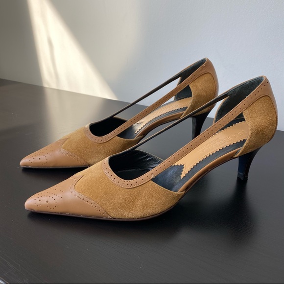 MaxMara Sportmax Leather Kittenheels Shoes BNWT - Picture 3 of 6